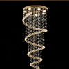 Staircase Long Pendant Lamp, Villa Lamp, Crystal Hanging Line Lamp, Duplex Living Room Spiral Lamp, Glass Romantic Decorative La