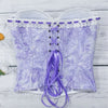 Sexy Women Pink Overbust Corset Crop Top Sweet Lace Patchwork Slim Fit Strapless Bustier Chic Party Summer Clothes Streetwear