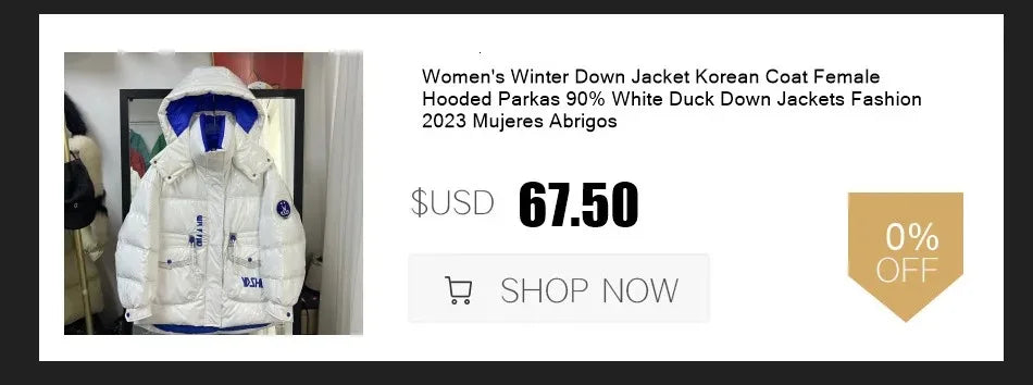 2023 Europäische Station Winter Neue Daunenjacke Damen Warm Mode Kurze Farb-Patchwork Graffiti dicke Weiße Entendaunenjacke