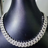 Pass Diamond Test Hip Hop Jewelry VVS1 Stone Shiny 2row 3row Men Women 925 Sterling Silver Necklace Moissanite Cuban Link Chain
