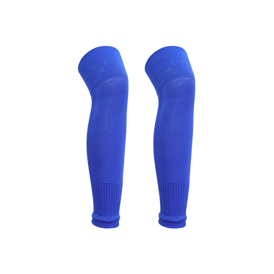 Loogdeel Adult Leg Warmers Elastic Soccer Shin Guard Calf Socks Over Knee Men Sports Compression Protection Long Sleeve Training