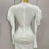 Luxury Sparkly Crystals Sexy Mesh White Velvet Short Dress 2025 Women Elegant Evening Prom Birthday Party Dresses Stage Costume