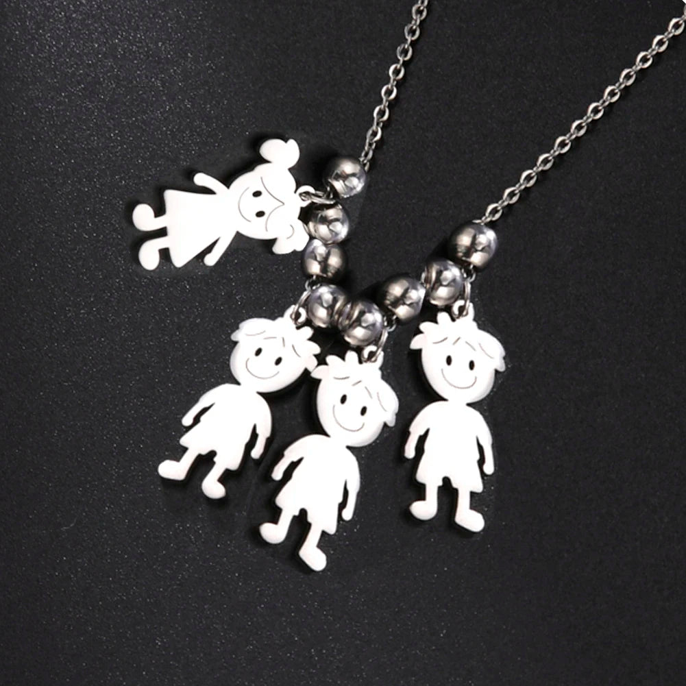 Couple Friend Personalized Necklace Custom Chain Name Mother Father Family Gift For Women Men Stainless Steel Pendant Jewelry
