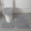 3er-Set einfarbige Heimteppiche Toilettendeckelbezug Teppich-Set rutschfeste Fußmatte für Badezimmerboden Badteppich Fußmatte