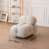 Customized Italian Minimalist Tofu Block Sofa Medieval Furniture Lamb Velvet Simple Cream Wind Fabric Module Sofa Sofa Couch