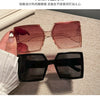 New Vintage Large Frame Sunglasses Women's Brand Designer Square Sun Glasses Women Travel Fashion Eyewear UV400 Gafas De Sol