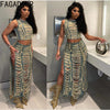 FAGADOER Fashion Streetwear Women Denim Hole Hollow Sleeveless Crop Top And Side Slit Skirts Two Piece Sets Sexy Cowboy Outfits