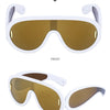Oversized Wellen-Masken-Sonnenbrille Einteilige Damen-Sport-Y2K-Punk-Sonnenbrille für Damen 2024 Luxusmarke Steampunk-Brillen-Goggle