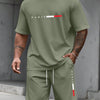 Men's Tracksuit 2 Piece O-neck Short Sleeve Shirt Shorts Set Men's Running Suit Plus Size T shirts Man Clothing Summer T-shirt