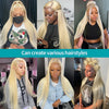 13x4 13x6 HD Transparent Full Lace Frontal Wigs 613 Blonde Colored Straight Human Hair Wig Lace Front Wigs For Women 46 Inches