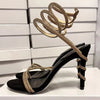 Star Style Luxus Kristall Schlange Gewickelt Damen Sandalen Sexy Stiletto High Heels Gladiator Sandalen Sommer Mode Party Abschlussball Schuhe