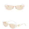 New Small Frame Cat Eye Sunglasses Women Personality Hollow Triangle Sun Glasses Men Trendy Retro Oval Gafas De Sol Mujer