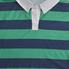 Beyprern Stylish Green Blue Striped Polo Skirt Set Two-Piece Dress For Women Short Sleeve Striped Tracksuits Set Night Clubwear
