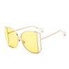 Fashion Model Ocean Gelb Quadratische Sonnenbrille Damen Luxusmarke Oversized Shades Perle Chic Sonnenbrille für Damen Herren Oculos