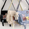 Y2K Waterproof Canvas School Bags Messenger Bag Women Handbags Student Shoulder Bag Fashion Large Capacity Crossbody Bag Itabag
