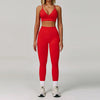 SWELTERING 2/3PCS Seamless Yoga Set Gym Clothes Sportswear Fitness Suits Women Workout Bra Crop Top Long Sleeve Sports Suits
