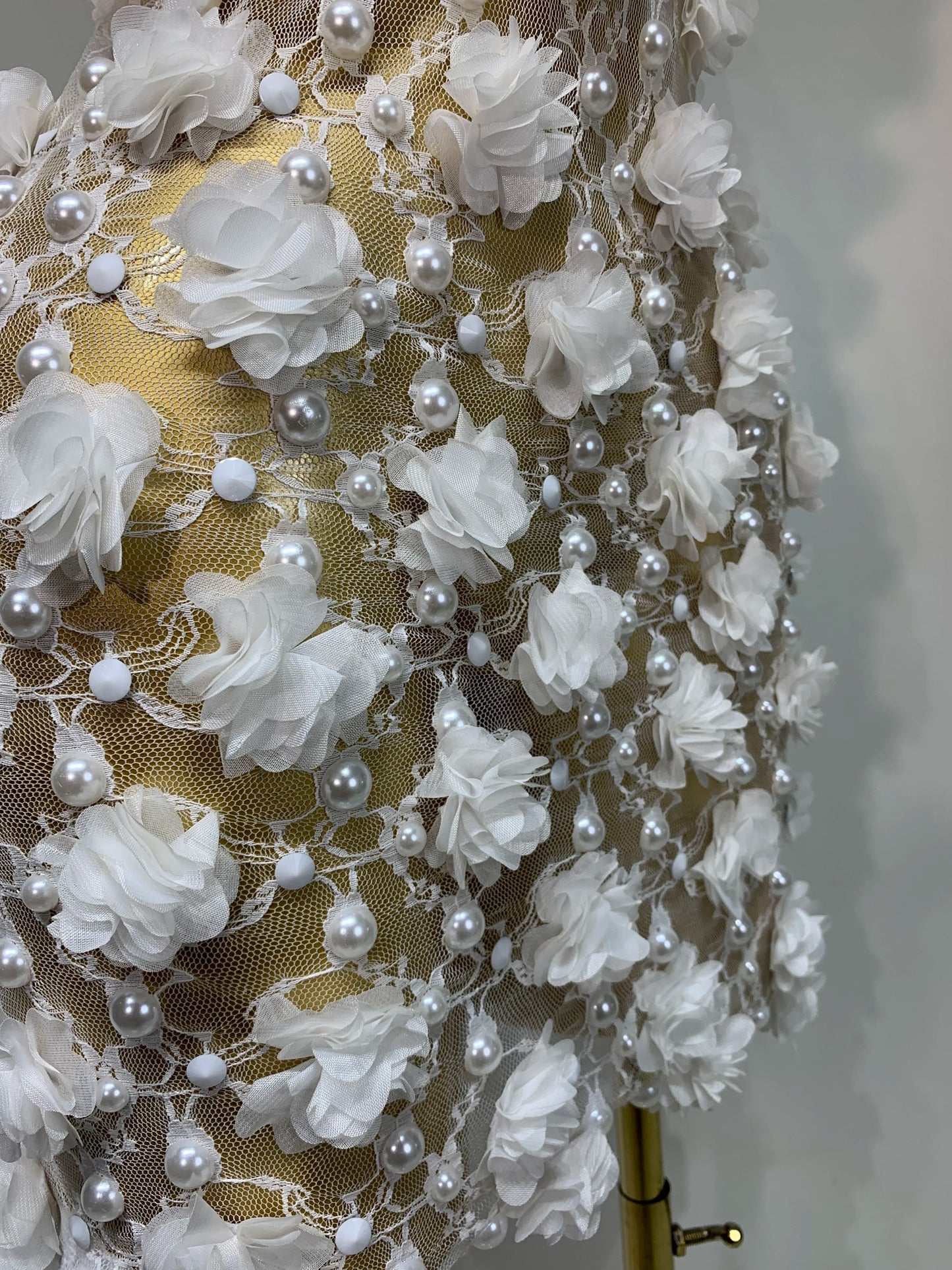 Women Luxury Pink Flowers Pearls Lace See Through Bodycon Mini Dress Birthday Photoshoot Evening Party Nightclub Stage Costume