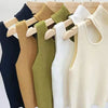Women Knitted Tank Top Summer Fall Slim Sweater Short Sleeveless Solid Summer Sweaters Hollow Out Pullovers 2026