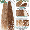 Crochet Braids Echthaar vorgeflochten Boho Box Braid Häkelzöpfe Echthaar vorgeflechtet mit lockigen Enden 100 Strähnen Farbe 30 27