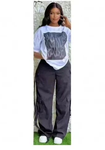 2 Piece Women Set Dashiki African Clothes Summer Autumn New Fashion Short Sleeve Top And Pants Suit Party Lady Matching Sets