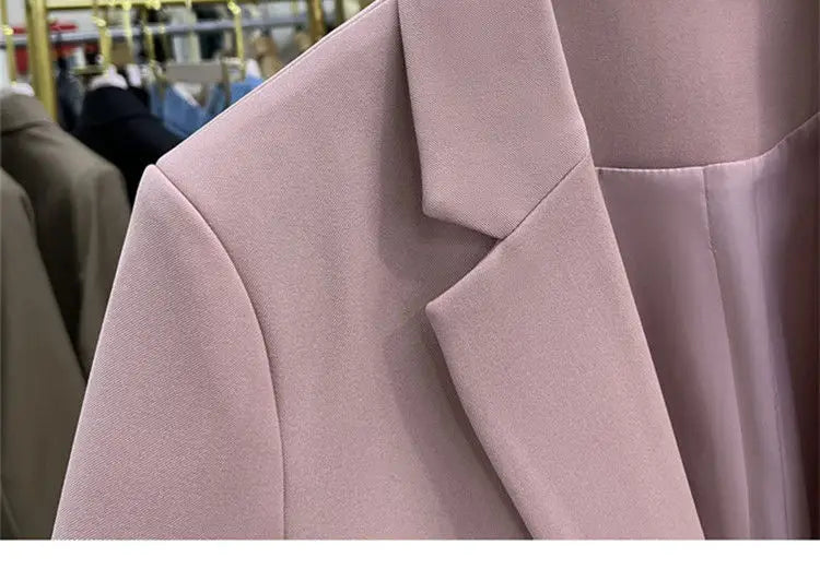 Candy Color Blazer Women Clothing Trends Long Sleeves Blazers Chic Office Ladies Jackets Luxury High-end Coat Vestido Outerwear