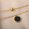 Double Layer Hollow Clavicle Chain Stainless Steel Necklace For Women Punk Hip-Hop Streetwear Jewelry Dropshipping