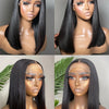 13x4 Lace Front Human Hair Wig Transparent Lace Frontal Wigs For Black Women Short Bob Wig Multiple Remy Straight Natural Wig
