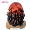 100 % vietnamesische Echthaarperücken, 250er Dichte, Ombre, Double Drawn, Bouncy Curly, Loose Wave, 13x4 HD Lace Front, klebefreie Perücke, vorgezupft