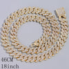 Caraquet Punk Hip Hop Cuban Link Chain Choker Necklace Iced Out Rapper Crystal Necklace Fashion Bling Rhinestone Jewelry Gift