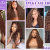 40 30 Inch Chocolate Brown Deep Wave Lace Front Wigs Human Hair #4 Colored 13x4 13x6 Hd Curly Lace Frontal Wigs Pre Plucked