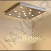 Kronleuchter K9 Kristall Pendelkugel Quadratischer Kronleuchter Beleuchtungskörper Regentropfen Vorhang Glas Kronleuchter LED-Licht