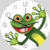 Lustige Frosch Acryl Wanduhr Strand Seestern Schallplatte Marmor Katze Retro Wanddekoration Uhren für Wohnzimmer Schlafzimmer Büro Zuhause