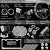 27PCS/Set Women Bling Universal Fit Polyester Steering Cover Shiny License Frame Phone Holder Coasters Tools Car Accessorie