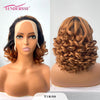 100 % vietnamesische Echthaarperücken, 250er Dichte, Ombre, Double Drawn, Bouncy Curly, Loose Wave, 13x4 HD Lace Front, klebefreie Perücke, vorgezupft