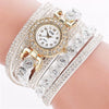 Fashion Rhinestone Blingbling Leather Wrap Quartz women watch