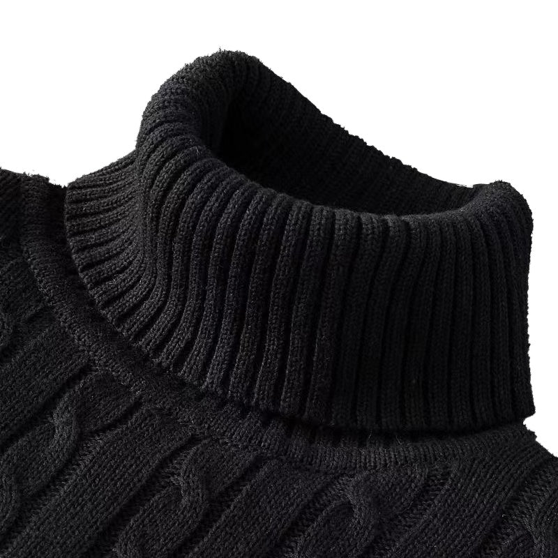 Neuer Rollkragenpullover Herren Freizeit Rollkragen Strickpullover Warm Halten Herren Pullover Wollpullover