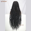 36 Zoll Synthetische Spitze Geflochtene Perücken Schmetterlingszöpfe Spitzenperücke für schwarze Frauen Zopfperücken im Ausverkauf Box Braids Spitzenperücke