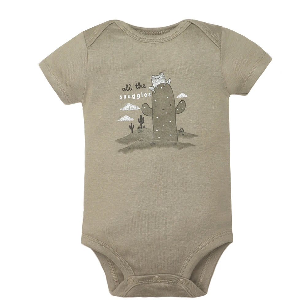 5PCS/Lot Baby Boys Girls Bodysuits 100% Cotton Short Sleeves Kids Clothes 6-24 Month Newborn Baby Clothing Bebe Jumpsuit