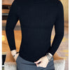 Mens Turtleneck Sweaters Winter Warm Knit Pullover Korean Cotton Solid Color Casual Slim Sweater Male Clothing Bottoming Shirt