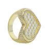 Full Micro Paved CZ Hollow Heart Ring High Quality Iced Out Bling Cubic Zirconia For Women Girlfriend Valentines Finger Jewelry