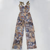 Two Pieces Women Pant Sets Print Matching Set Drawstring Pockets Sleeveless Top Elastic Waist Pants Slim Fit Casual 2026 Spring