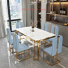 Einzigartige Luxus-Esstischstühle mit modernen Metallbeinen, rechteckiger Esstisch im platzsparenden nordischen Design, Mesa De Comedor Möbel