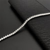Houtros 3mm Full Moissanite Tennis Necklace 925 Sterling Silver 3 Prong Diamond Neck Chain Wedding Party Luxury Jewelry GRA