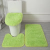 3er-Set einfarbige Heimteppiche Toilettendeckelbezug Teppich-Set rutschfeste Fußmatte für Badezimmerboden Badteppich Fußmatte