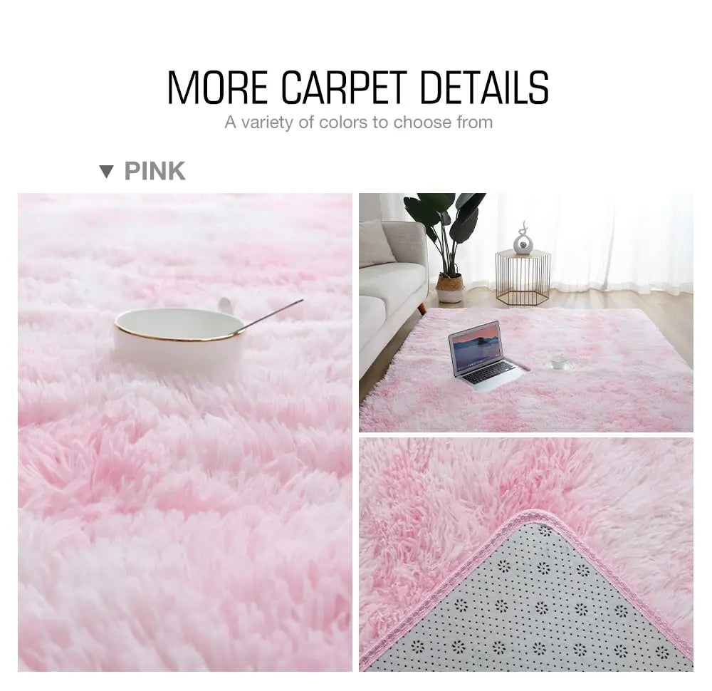 Grauer Teppich für Wohnzimmer Plüsch Teppich Schlafzimmer Boden Flauschige Matten Anti-Rutsch Home Decor Teppiche Weiche Samt Teppiche Kinderzimmer Decke