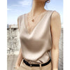 Silk halter V-neck sleeveless bodice Satin vest lace with beautiful back summer jacket with suit top