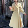 Plus Size 2024 Autumn/Winter New Style French Vintage Tweed Large Lapel Woolen Overcoat Long Sleeve Double Row Button Overcoat