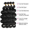 12A Brazilian Body Wave Bundles 100% Unprocessed Virgin Hair Body Wave 3 Bundles Human Hair Weave Bundles Deals Natural Black