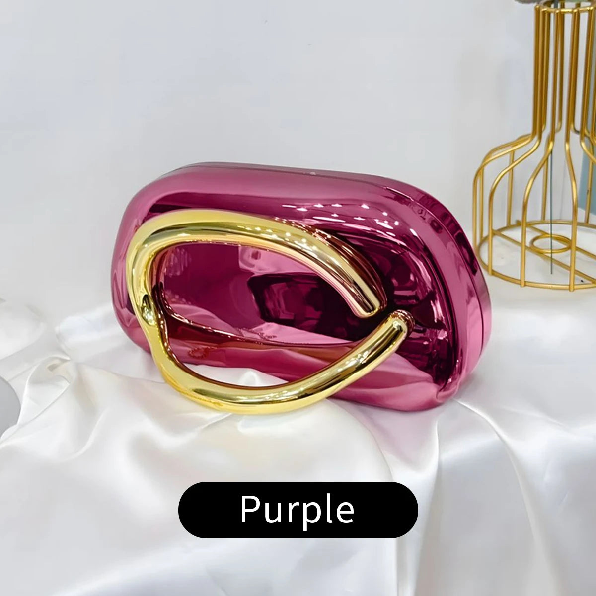 Mode Elegante Metallverschluss Boxförmige Umhängetaschen Damen Abendtaschen Hochzeit Mini Damen Geldbörse Party Niedliche Geldbörse Clutch