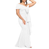 Elegante Kleider für Damen, One Shoulder, ärmellos, Rüschen, Meerjungfrauen-Schnitt, bodenlang, luxuriös, für Geburtstagsfeiern, Dinner, Vestidos Mujer Kleid